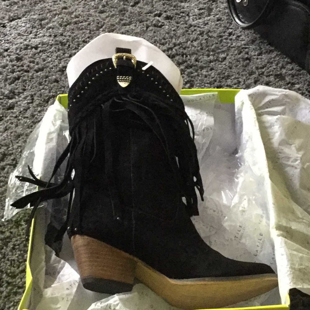 Very Volatile cowboy fringe boots